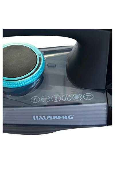 Hausberg Fier de calcat cu ecran LED HB-7825NG, talpa titan, 3000 W, 11 niveluri temperatura, 350 ml, negru