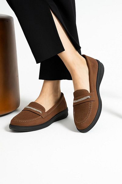 HKM shoes New Season Women's Daily Seasonal Comfortable Full Orthopedic Glitter Buckle Shoes