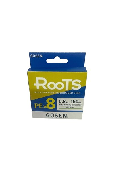 AVBURADA Gosen X8 Roots PE 8 Örgü Spin İp Misina 0.8 150mt A.Yeşil 0.153 mm