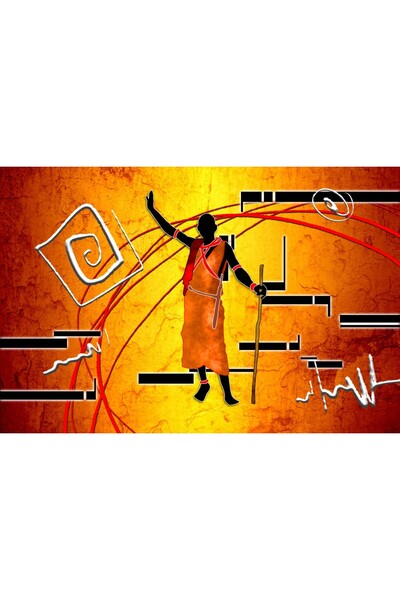 media Tablou canvas Africa retro vintage arta25, 75 x 50 cm