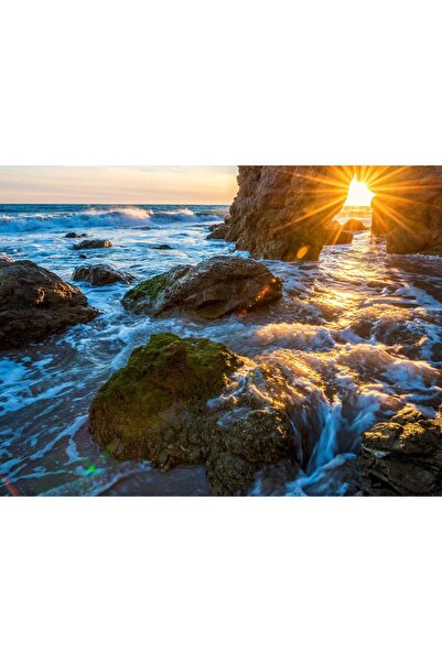 media Tablou canvas Rasarit, stanca, mare, 45 x 30 cm