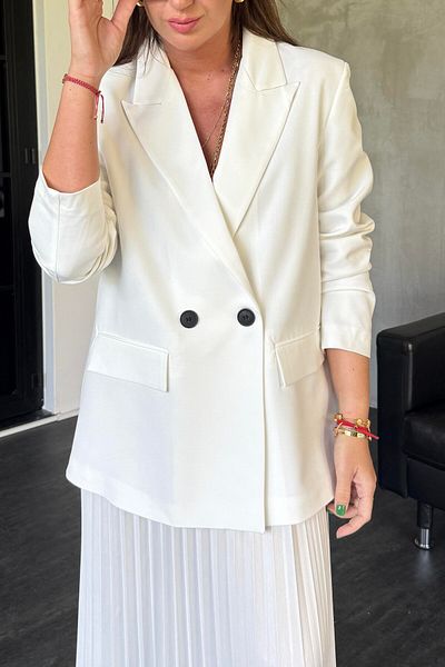 Suzi Double Button Basic Blazer Jacket 4S2004