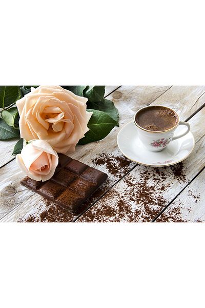 media Canvas painting Coffee with roses, 60 x 40 cm