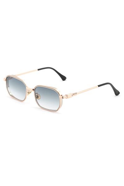 TomyHelf Rectangular Design Gold Frame Gray Glass Women's & Men's Sunglasses