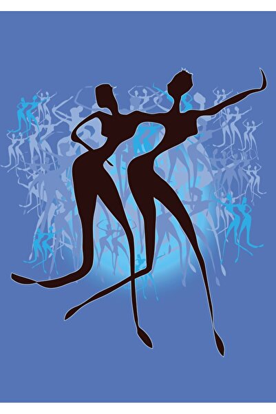 media Tablou canvas Fete dansand, abstract2, 30 x 45 cm