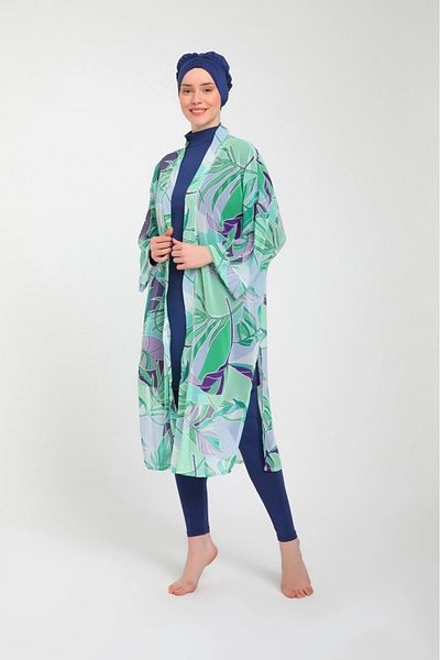My Hanne Patterned Women's Hijab Swimsuit Set 3790