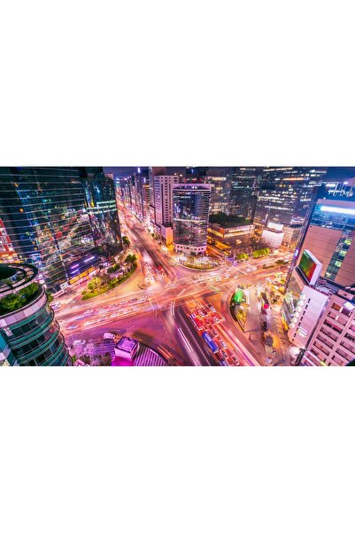 media Tablou canvas City82 Seoul South Korea, 105 x 70 cm