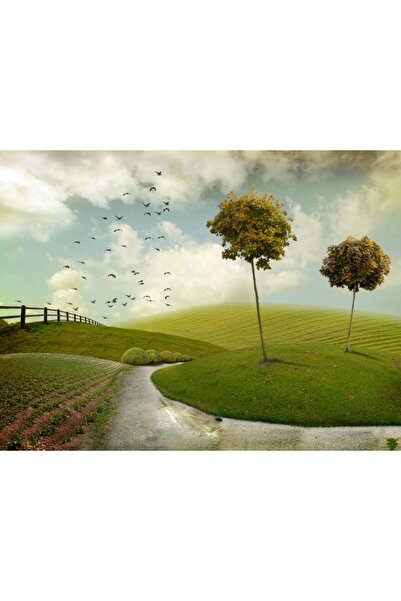 media Tablou canvas Toamna, pomi, pasari, 105 x 70 cm