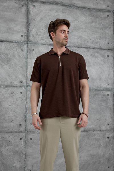 NOMARC Καφέ μπλουζάκι Mrk Polo Collar