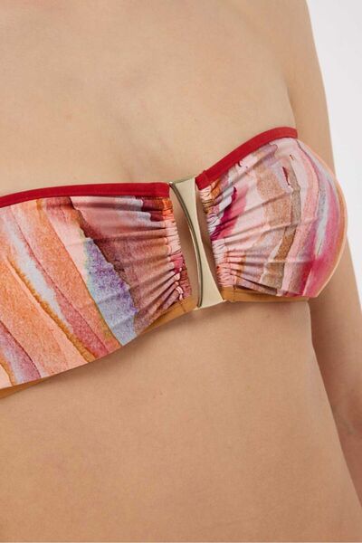 AYYILDIZ 5612 Coral Strapless Bikini Set