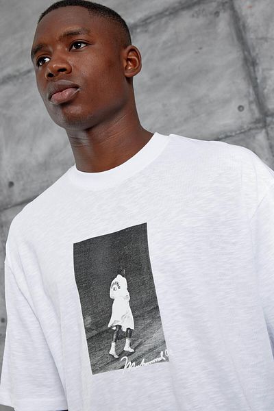 NOMARC Tricou alb cu imprimeu Muhammad Ali Flamed Oersize