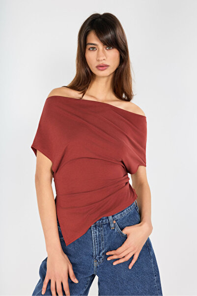 boneqa barcelona Boat Neck Brown Ball