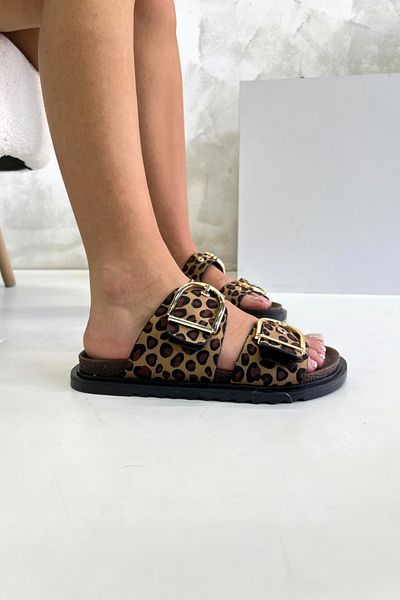 inizio Γυναικείες παντόφλες με ανατομική σόλα Leopard SV41