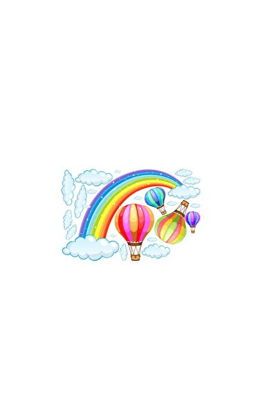 Original Deals RO Sticker Decorativ Autocolant Curcubeu cu Nori si Baloane cu...