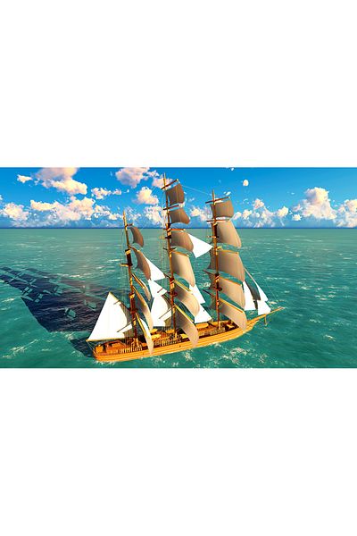 media Canvas painting Boat Vacation 2, 75 x 50 cm