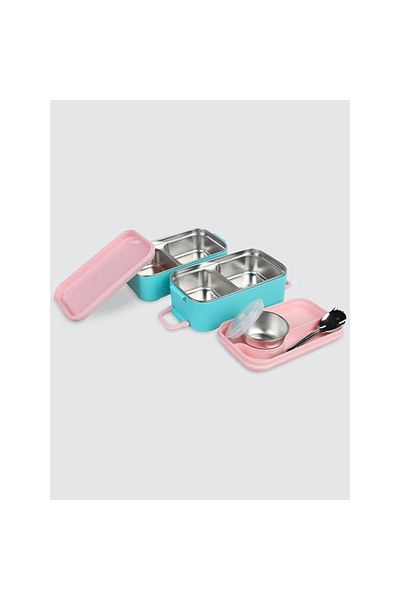 Uzspace Vgn-8023-8054 Stainless Steel Lunch Box - Lunch Box 1200 ml Cyan Green
