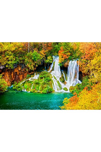 media Tablou canvas Cascada, toamna, padure, 45 x 30 cm