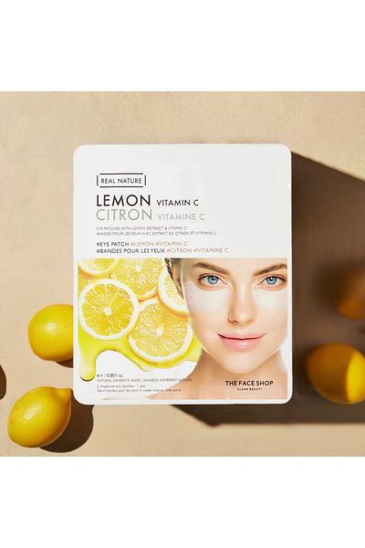 The Face Shop Real Nature Eye Patches|| With lemon extract and vitamin C|| To lighten