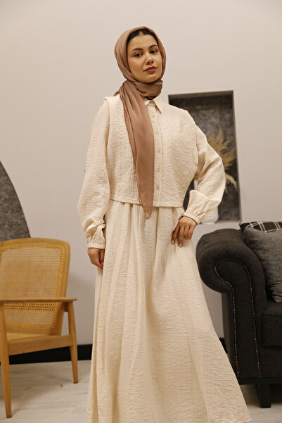 Butik Gofre Elbise miumax