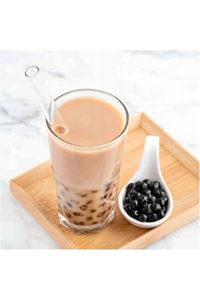 ECARLA Set of 4 borosilicate glass straws with cleaning brush, transparent, eCarla, AB02