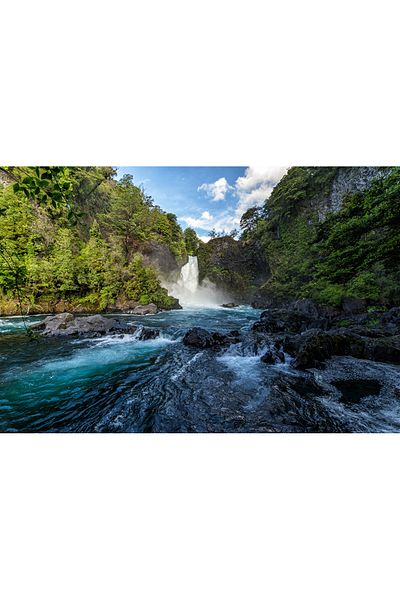 media Fototapet de perete autoadeziv si lavabil Cascada in munti, 270 x 200 cm