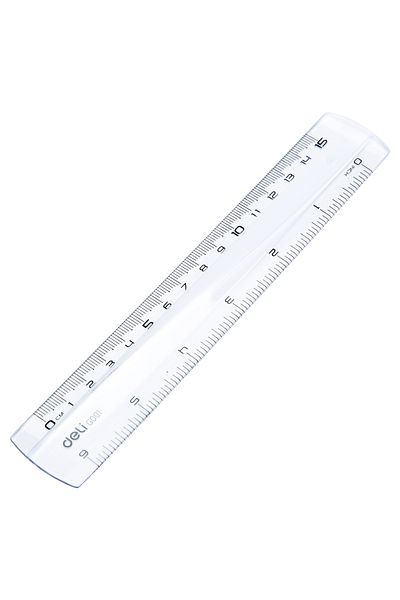 Deli Deli EG00112 Ruler, 15cm (6 Inch), Transparent Plastic – For School & Office Use