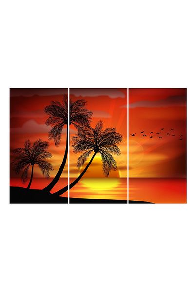 media Multicanvas painting 3 pieces Nature 9, 120 x 80 cm