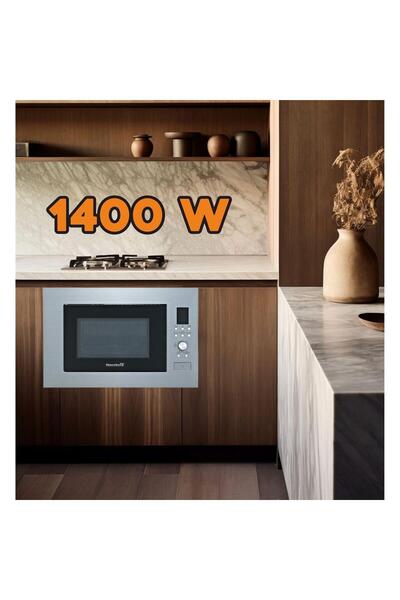 Hausberg Built-in Microwave Oven Hb-8070in, 25 L, 1400 W, Grill, Digital Control, Silver
