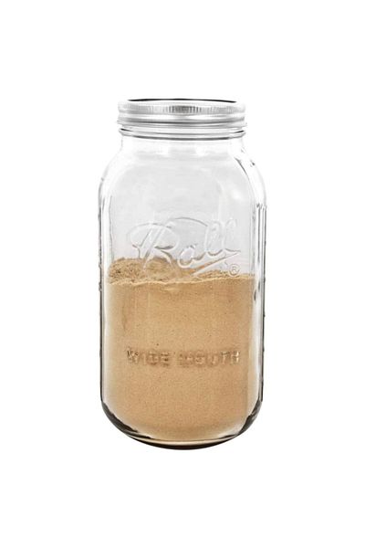 Ball 6-Piece BPA-Free Glass Mason Jar with Airtight Lid 1.89 Liter