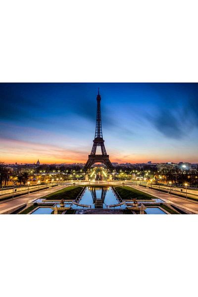 media Canvas painting Eiffel Tower at dawn, 90 x 60 cm