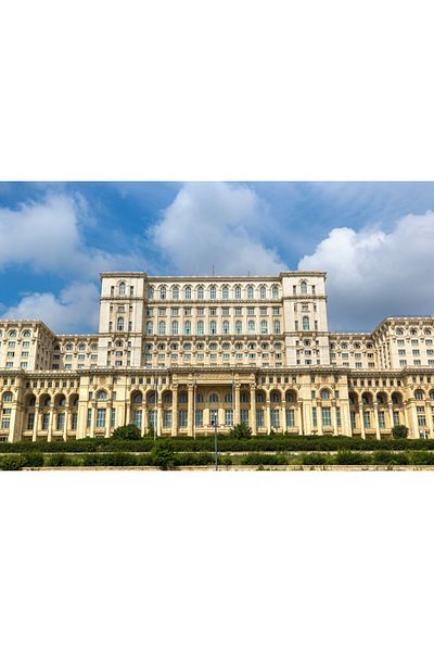 media Fototapet de perete autoadeziv si lavabil City54 Parlament Bucuresti, 220 x 135 cm