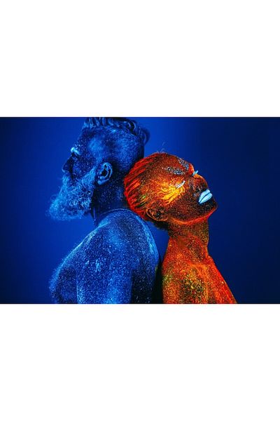 media Canvas painting Portrait13, 90 x 60 cm