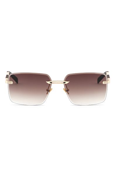 TomyHelf Square Design Brown Solid Glass Women Sunglasses Ce Certified Uv400 Protected