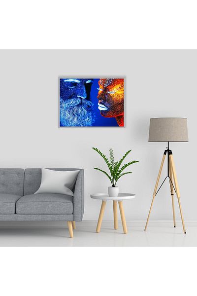 media Canvas painting Portrait18, 90 x 60 cm