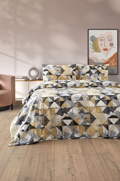 Formeya Lovely Patterned Double Duvet Cover Set - Double Duvet Cover Set with Elastic Sheet