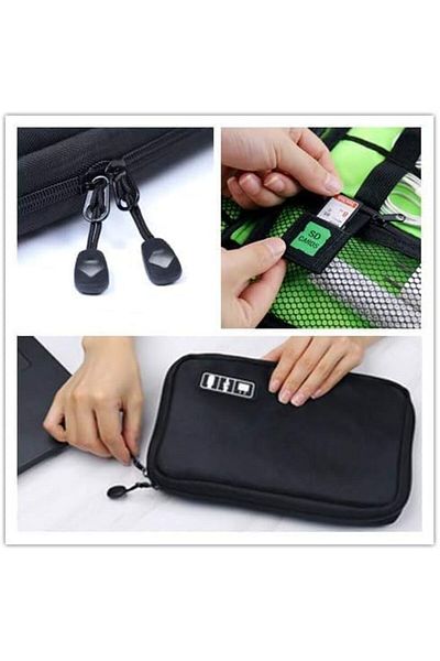 X LOT 2 Pcs Universal Carry Travel Gadget Bag, Travel Cable Organiser Bag, Electronics Accessories Organiz