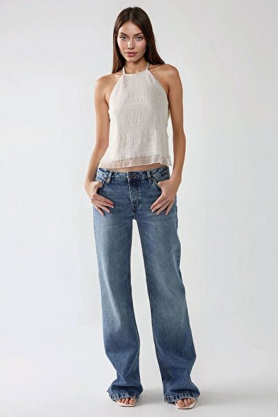 Hiccup Top texturat cu gât Halter