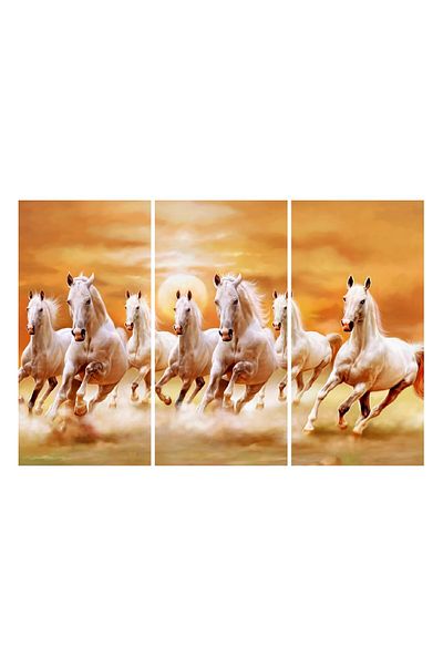media Multicanvas painting 3 pieces Horses 1, 120 x 80 cm