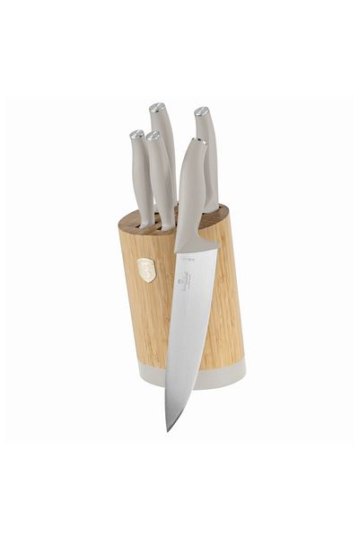 Berlinger Haus Knife set with BAMBOO stand 6 pcs Sahara Collection