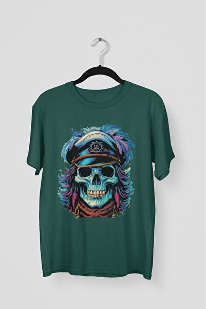 Butik BĂRBAȚI/FEMEI - CAPTAIN SKULL - TRIOC CU Mânecă scurtă, cu gât rotund, ...