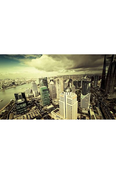 media Self-adhesive and washable wall mural Grey City, 220 x 135 cm