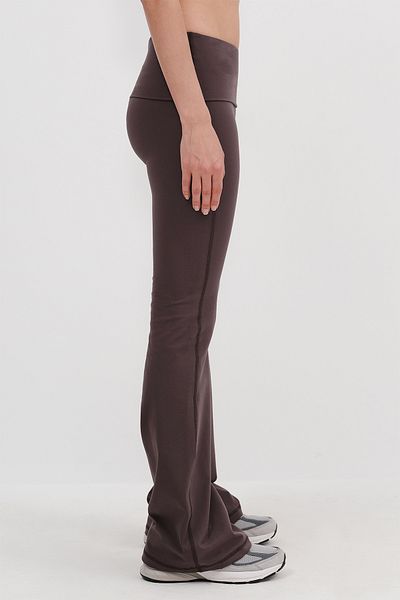 Addax Folded Waistband Flared Leggings Tyt0080-K4