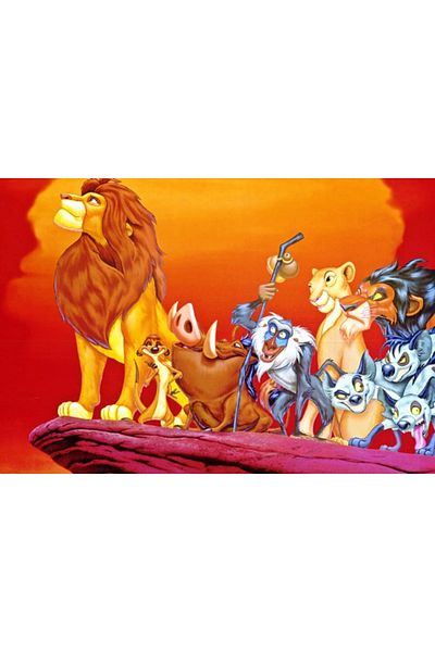 media Canvas painting The Lion King and Friends, 90 x 60 cm