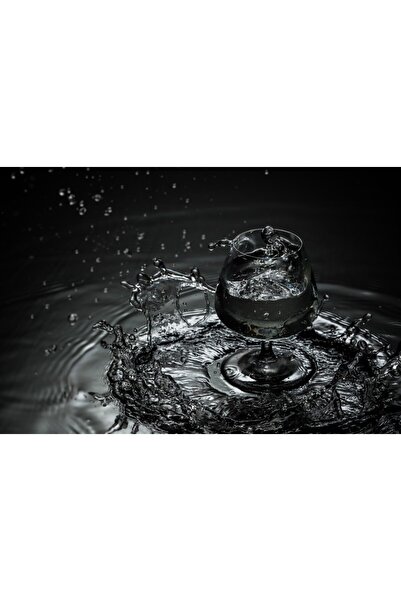 media Tablou canvas Compozitie52 Pahar splash in apa2, 45 x 30 cm