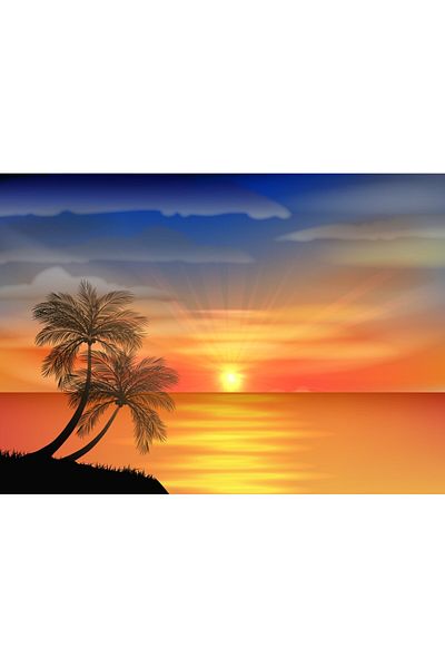 media Canvas painting Palmier9, 105 x 70 cm