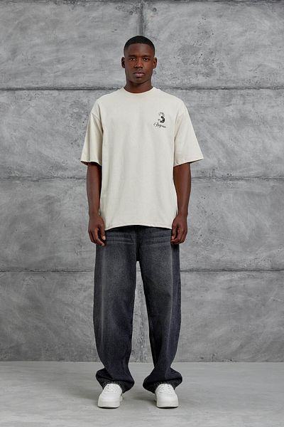 NOMARC Κρέμα 3 Ragecure εμπριμέ μπλουζάκι Oversize