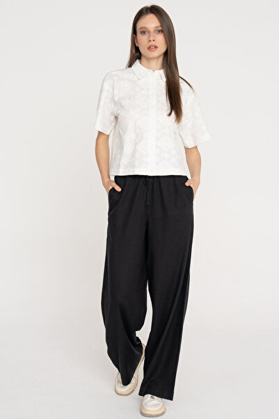 Jack & Jones Women's Linen Mixed Trousers - Breeze