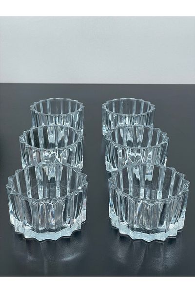 YzHome 6-Piece Glass Snack Bowl Coffee Side Turkish Delight Bowl Jam Bowl Breakfast