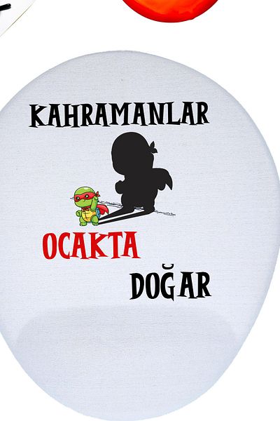 qoeuyl boutique Heroes Are Born This Month Printed Birthday Special Day Gift Oval/Square Wrist Supported Mousepad