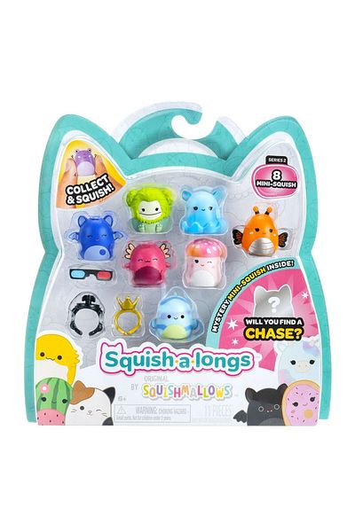 Squishmallows Squish-A-Longs 8 Figure Ring Set Series 2 Al0025
